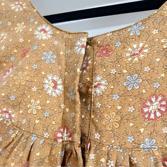 Floral Brown Women's Dress - Picture 3 of 7